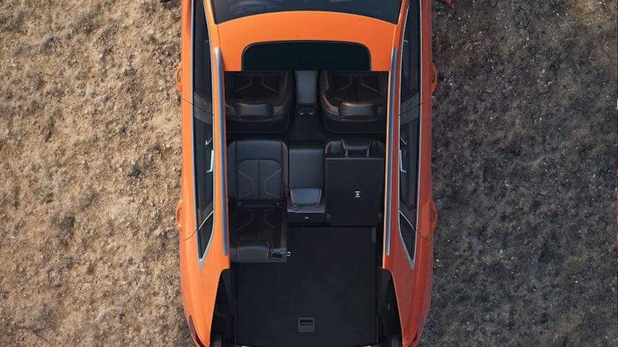 Складываемые сиденья - вид сверху Audi Q3