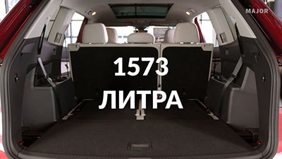 Габариты багажника Volkswagen Teramont - 3 ряд сложен